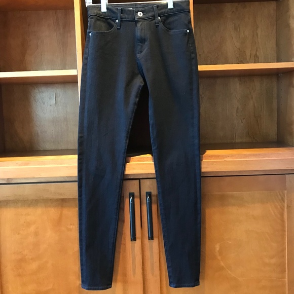 AG CONTOUR 360 STRETCH THE FARRAH HIGH-RISE SKINNY BLACK JEANS - Picture 4 of 16